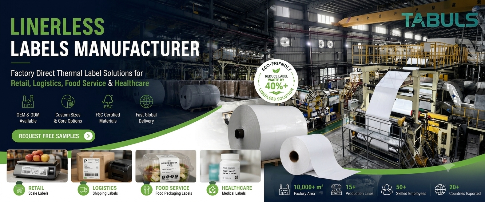 Linerless Labels Tabuls production line