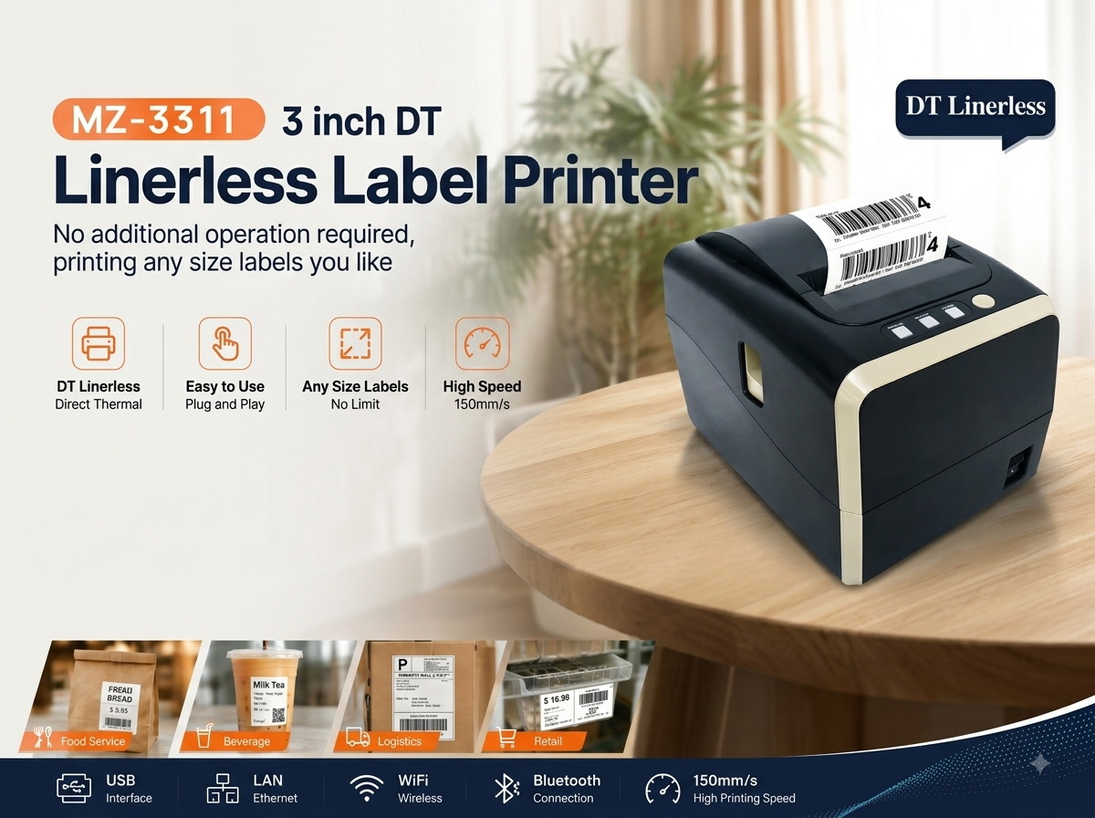 Linerless label printer by Tabuls